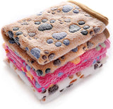 Premium Fleece Pet Blanket Flannel Throw Soft Fluffy Blankets for Dogs Cats Brown/Pink/White Small