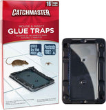 Catchmaster Mouse & Insect Glue Traps 16-Pk, Adhesive Rodent & Bug Catcher, Mouse Traps Indoor for Home, Sticky Glue Boards for Mice and Insects, Pest Control for House & Garage