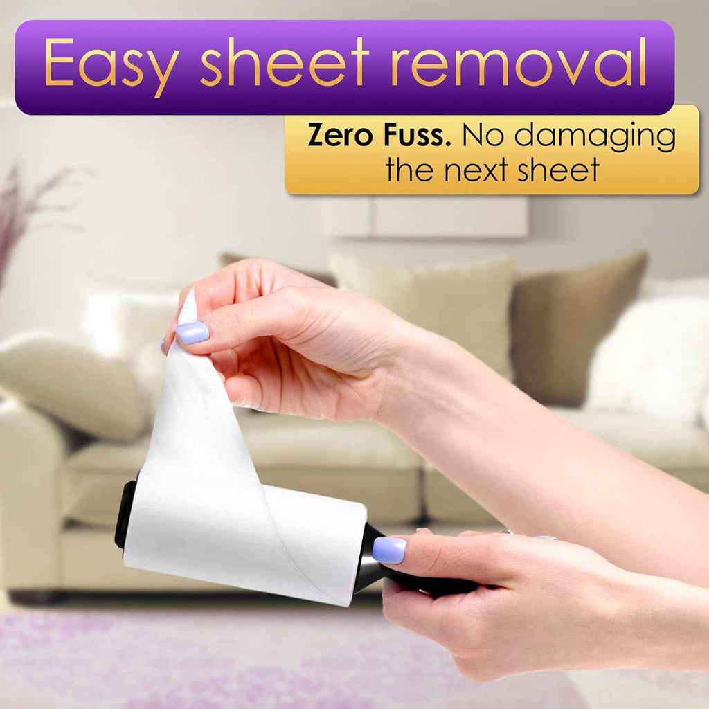 Trazon Value Pack of 450 Sheets White Lint Rollers for Pet Hair Removal and Clothing, Carpets