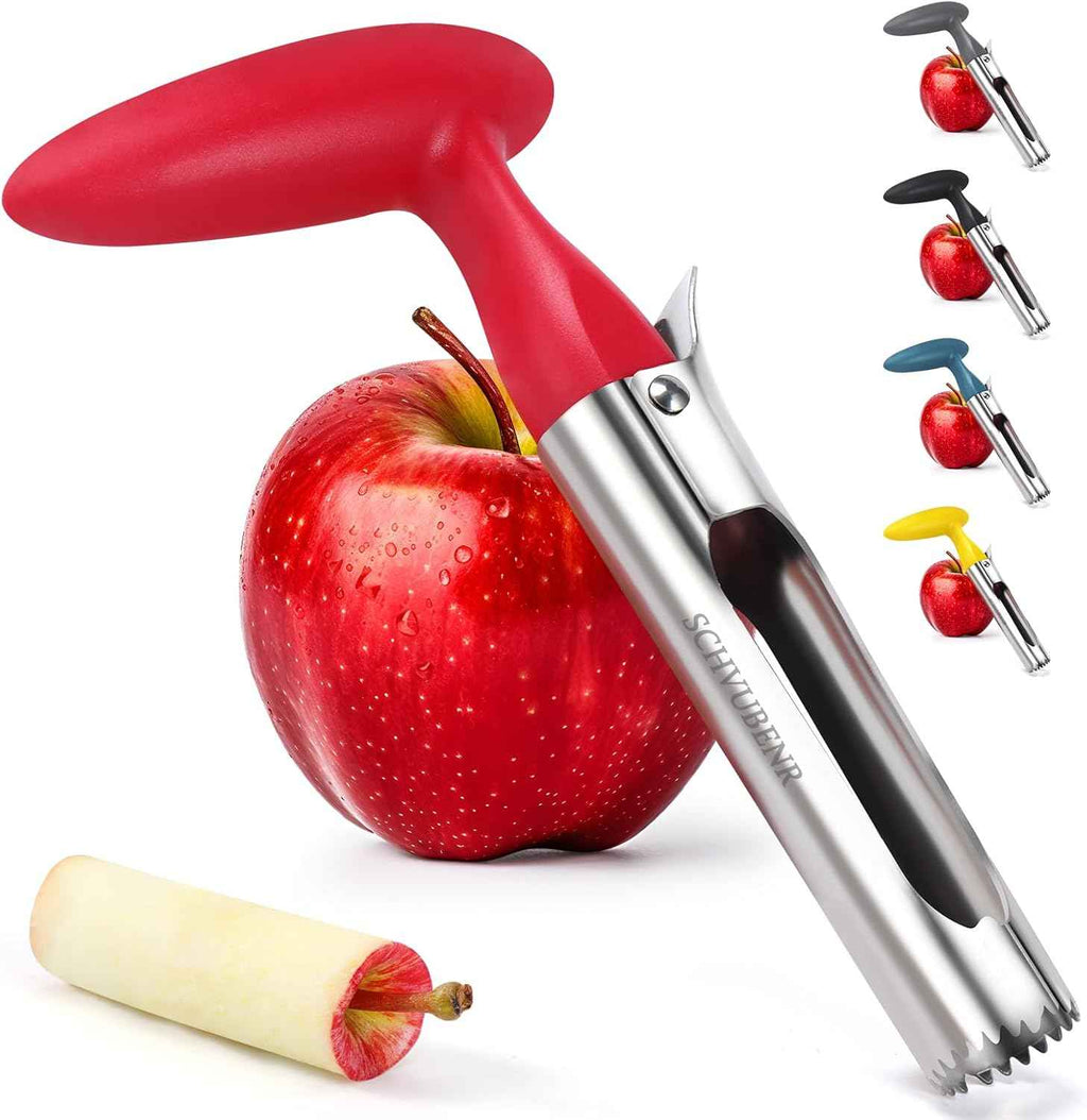 SCHVUBENR premium apple corer tool with sharp stainless steel blades for easy apple and pear coring