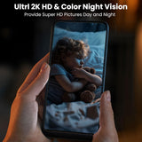 2026 Upgraded 2K Security Cameras Wireless Outdoor, Free Cloud Storage, 1-6 Months Battery Life, Waterproof, 2-Way Talk, AI Motion Detection Spotlight Siren Alarm Cameras for Home Security