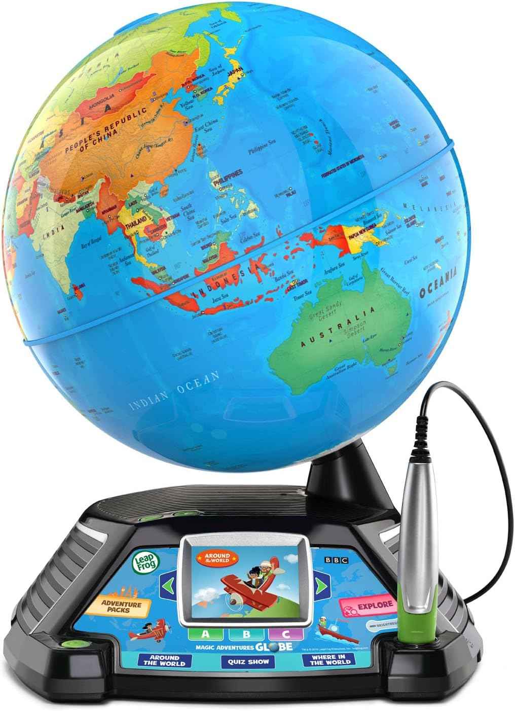 LeapFrog Magic Adventures 10-inch Frustration Free Interactive Learning Globe for Kids 5+ Years