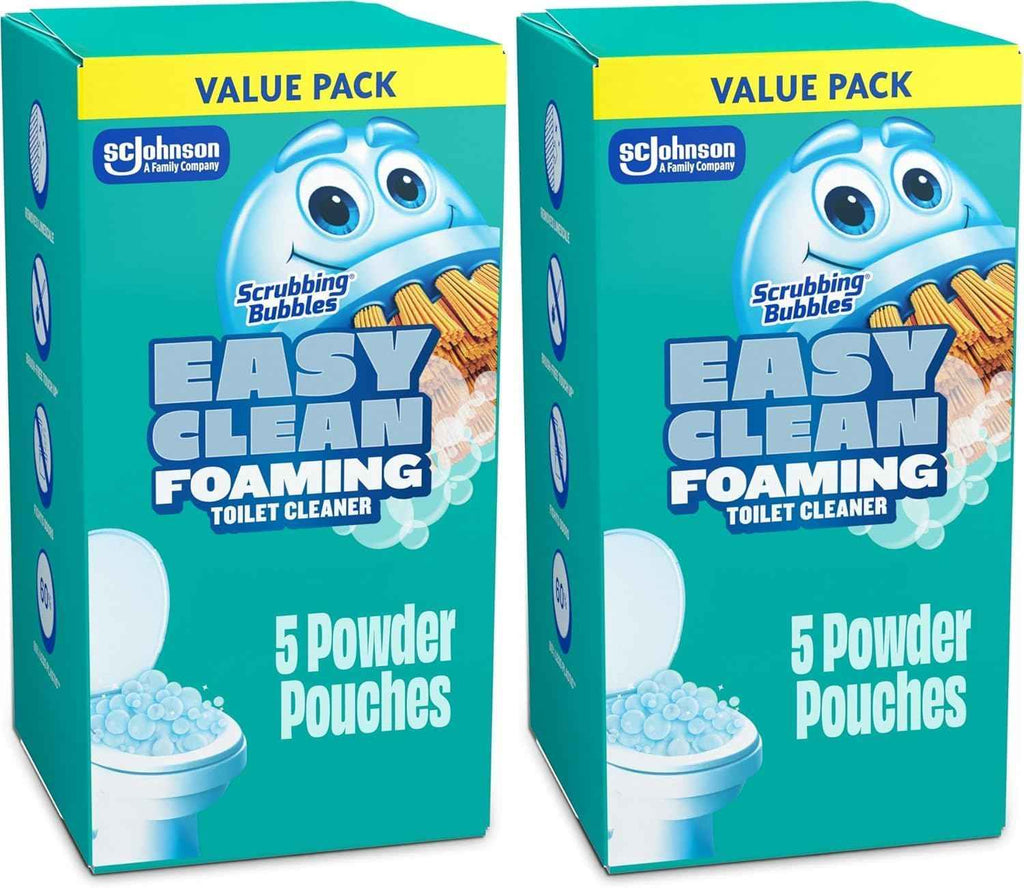 Scrubbing Bubbles Easy Clean Foaming Toilet Bowl Cleaner, Easy Drop In Powder Pouches, 100g (2 Pouches)