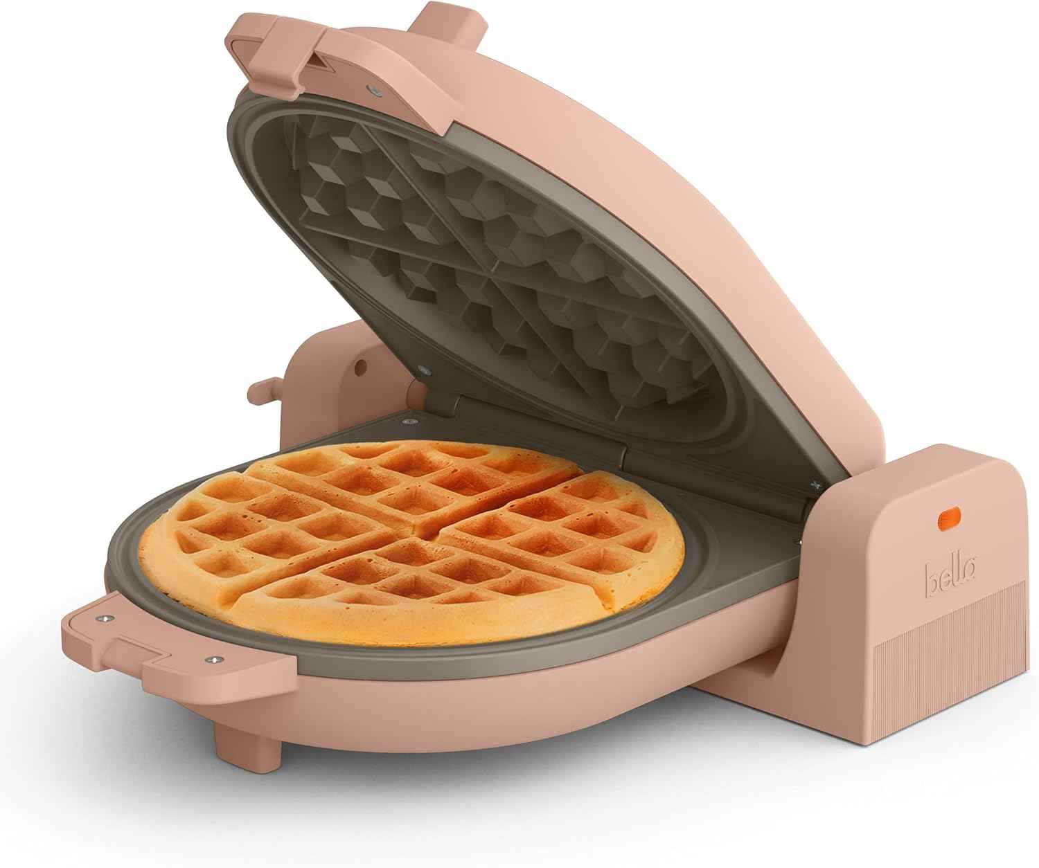 bella Flip-n-Store Waffle Maker, EverGood‰ã¢ Ceramic Nonstick Coating, Fits-anywhere‰ã¢ Kitchenware, Power Indicator Light & Touch Handle, 7‰۝ Wide & 1" Deep Plates, 1000 Watt, Plum