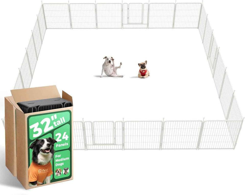 FXW Rollick Unleashed Dog Playpen for Indoor, Yard, RV Camping, 24 inch 8 Panels for Small and Puppy Dogs, Black│Patented