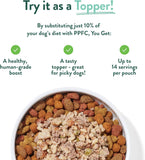 portland pet food company fresh dog food pouches human-grade toppers wet pet meal & mixers for small & large breed puppies & senior dogs gluten-free limited ingredient rosie's beef n' rice 8 pack