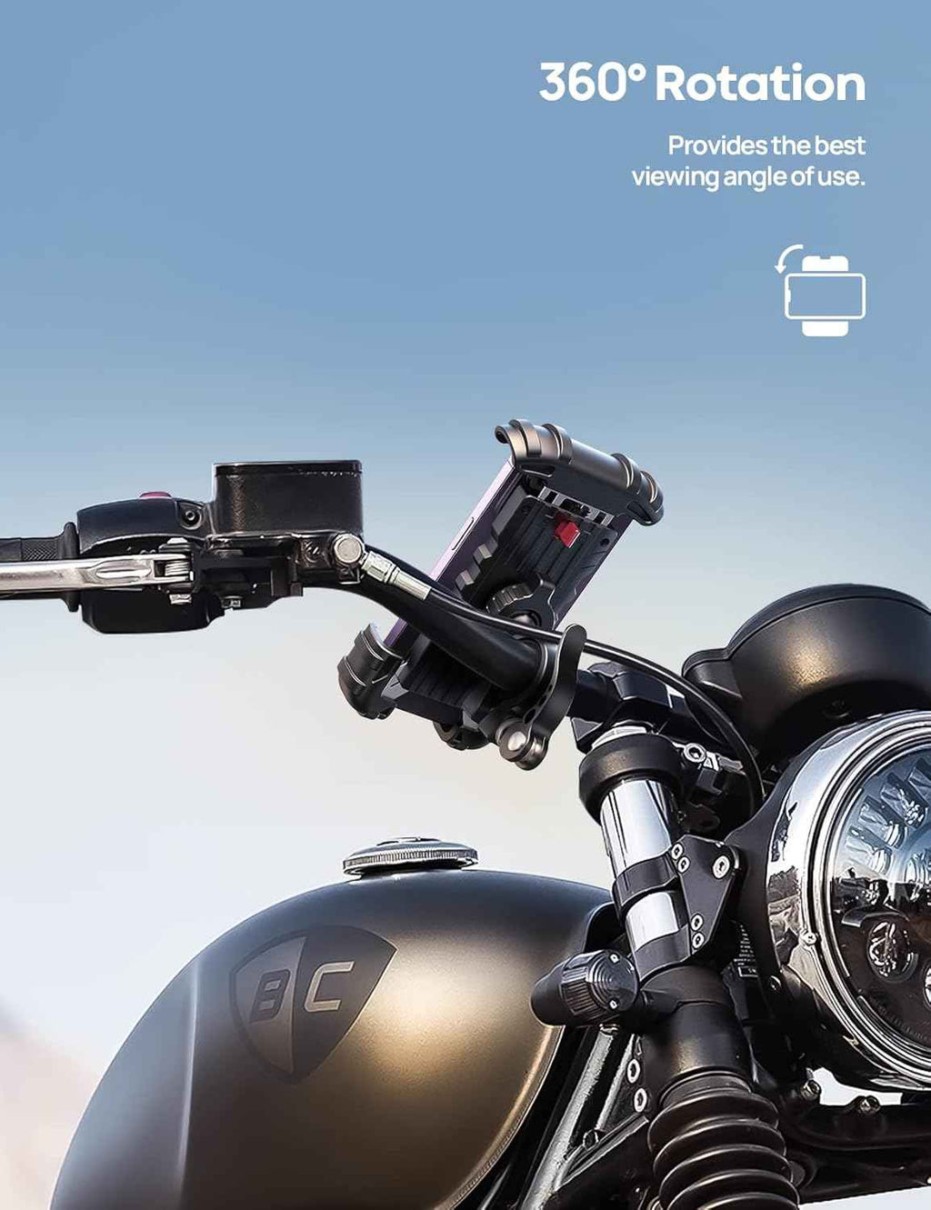Lamicall bike phone holder for iPhone 17 Pro Max, S20, and more 4.7-6.8" smartphones