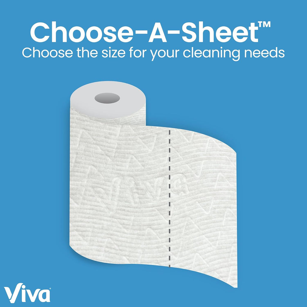 Viva Multi-Surface Cloth Paper Towels, Task Size - 12 Super Rolls (2 Packs of 6) - 81 Sheets Per Roll - ShopUS