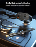 ‹ېUpgraded‹ÛÔ SUPERONE Retractable Car Charger 4 in 1, Fast Car Phone Charger with Cord 2.6ft, USB C and Apple Car Adapter, Compatible with iPhone 17 16 15/15 Pro Max/14/13/12/11, Galaxy, Pixel - ShopUS