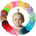 200pcs small hair ties for baby girls infants toddlers kids, elastic hair ponytail holder accessories