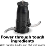 Hamilton Beach Electric Vegetable Chopper & Mini Food Processor, 3-Cup, 350 Watts, for Dicing, Mincing, and Puree, Black (72850)
