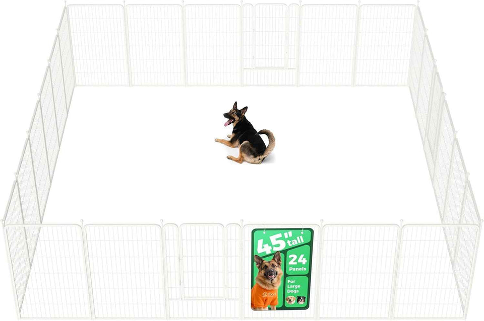 FXW Rollick Unleashed Dog Playpen for Indoor, Yard, RV Camping, 24 inch 8 Panels for Small and Puppy Dogs, Black│Patented