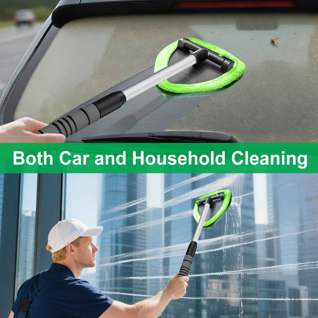 xin dell windshield cleaner tool extendable handle microfiber pads for car home window cleaning
