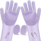 6PCS Pet Grooming Kit for Dogs,Cats and Horses | Dog Washing Gloves | Dog Bath Brush | Dog Bath Gloves | Dog Shampoo Brush | Pet Grooming Gloves | Dog Bath Supplies (Navy Blue)
