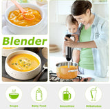 Bonsenkitchen Immersion Blender Handheld with Food Processor, 20 Speeds Hand Blender with Turbo Mode, Stainless Steel Blade, Egg Whisk, Beaker & Chopper Bowl, Hand Mixer for Smoothie, Soup, Baby Food
