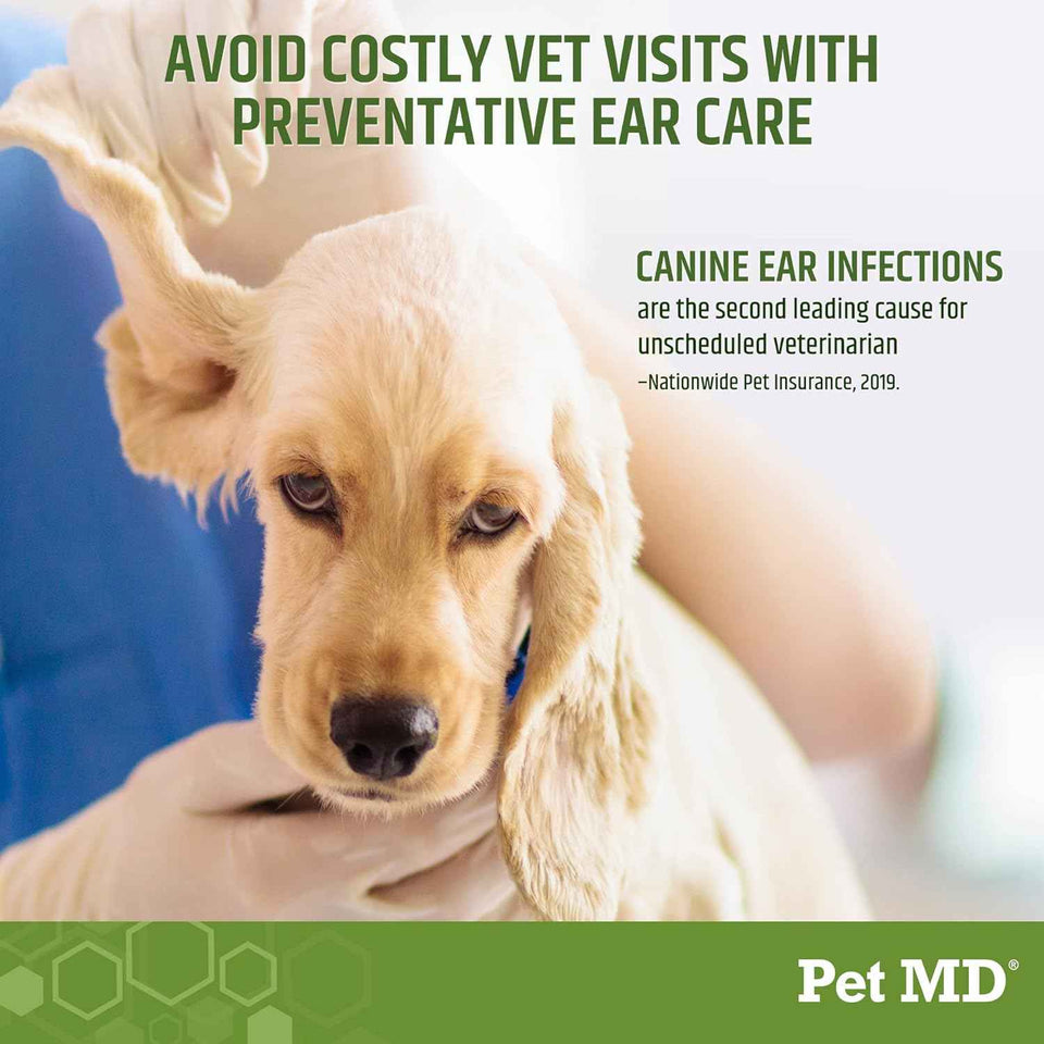 pet md dog ear cleaner wipes with aloe eucalyptus 100 count for dogs