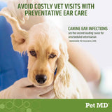 pet md dog ear cleaner wipes with aloe eucalyptus 100 count for dogs