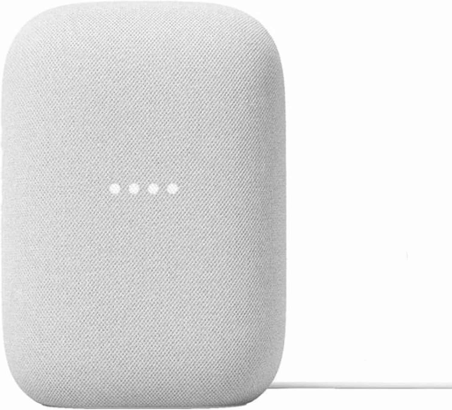 Google Audio Bluetooth Speaker - Wireless Music Streaming, Powerful Sound, Assistant Built-in, Wi-Fi and Bluetooth Connectivity, Smart Home Control, Stereo Pairing - Chalk