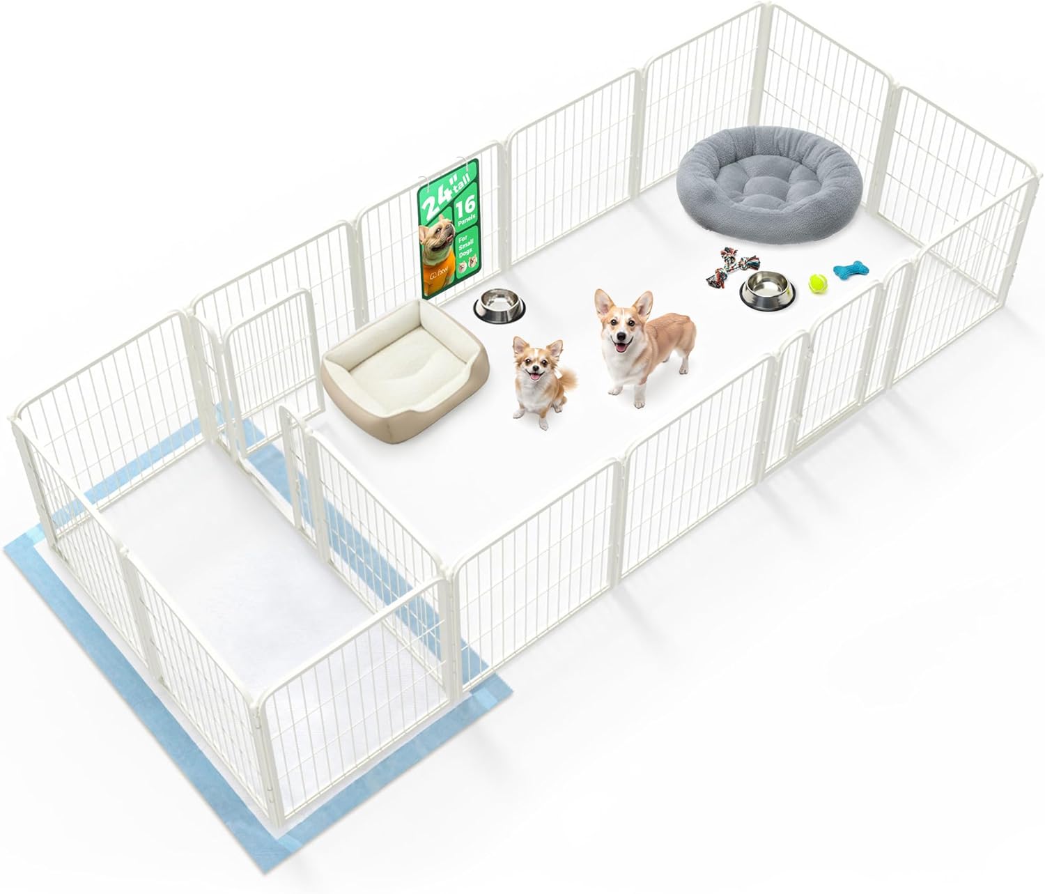 fxw homeplus unleashed 24 inch 6 panels dog pen black patented