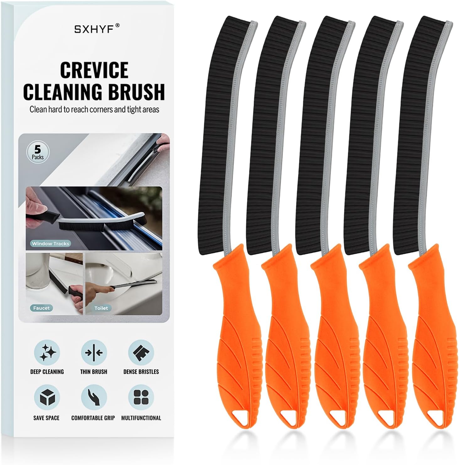 sxhyf crevice cleaning brush hard bristle grout scrub brush for bathroom kitchen household cleaning