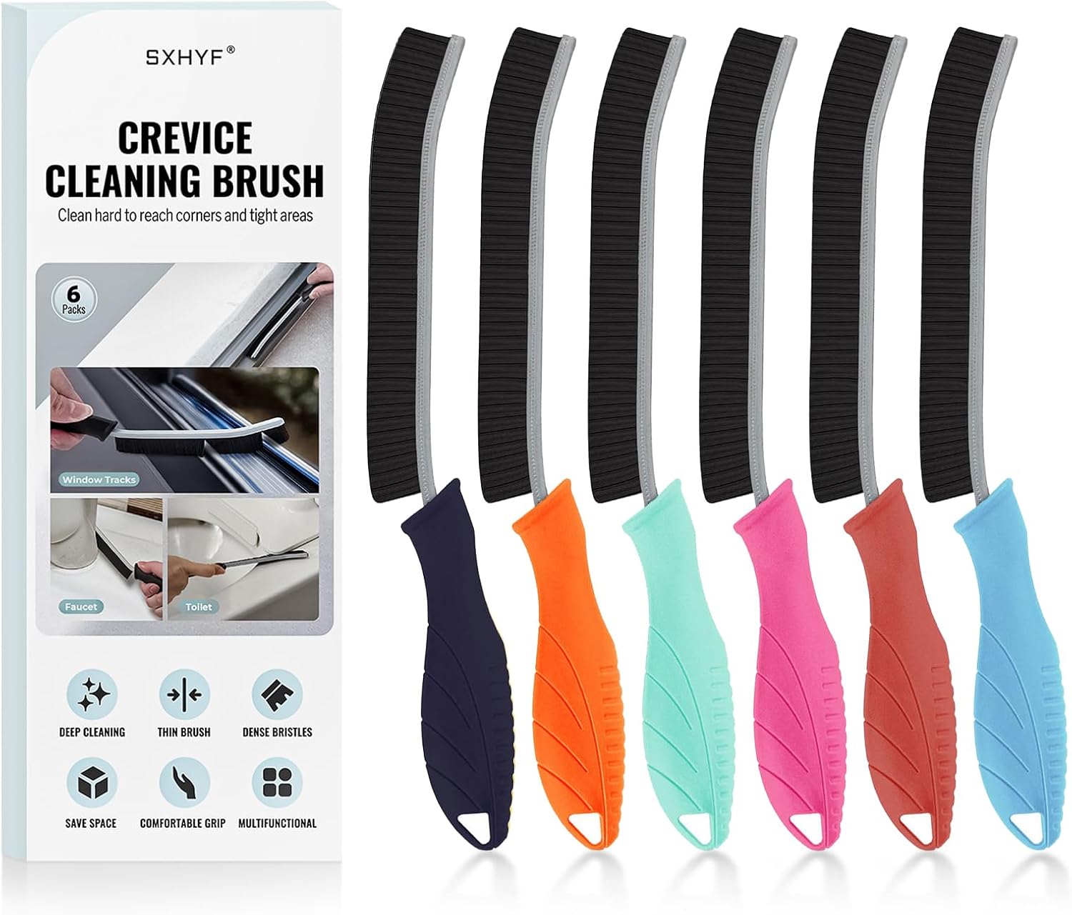sxhyf crevice cleaning brush hard bristle grout scrub brush for bathroom kitchen household cleaning