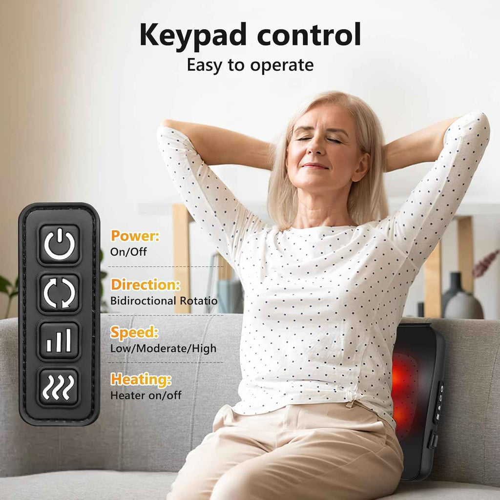 ikristin back massager with heat shiatsu deep tissue back massage for shoulders legs foot body muscle relief