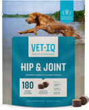 VetIQ Glucosamine Hip & Joint Supplement for Dogs, 180 Soft Chews, Joint Support Supplement with MSM and Krill, Dog Health Supplies Large & Small Breed, Chicken Flavored Chewables