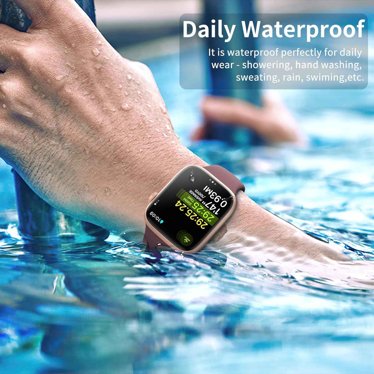 6 pack sport bands for apple watch series 11-1 38mm, 40mm, 41mm, 42mm, 44mm, 45mm, 46mm, 49mm in silicone waterproof strap