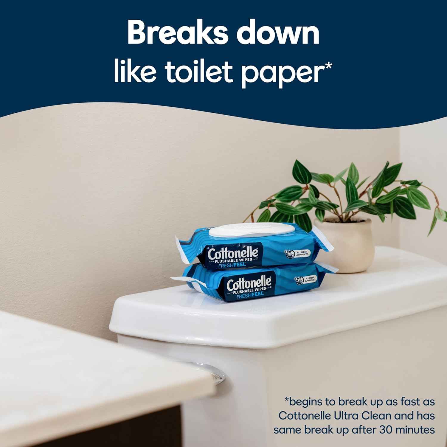 cottonelle fresh feel flushable wet wipes, adult wet wipes, septic-safe, 336 total wipes, 8 flip-top packs