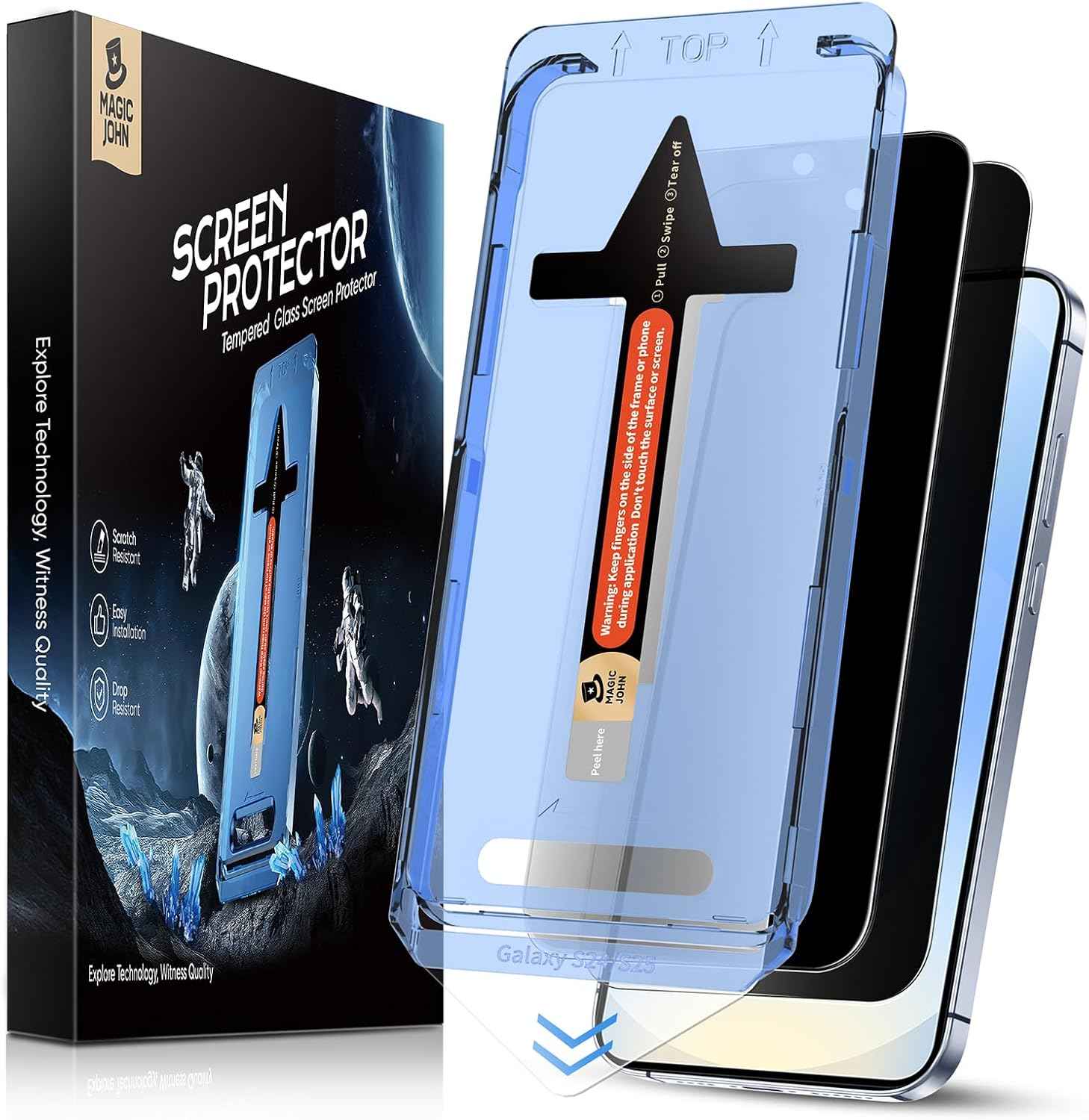 MAGIC JOHN 2 Pack for iPhone 17 Pro Max 6.9 inch Privacy Glass Screen Protector-[Anti-Spy] Auto Dust-Elimination, Bubble Free, Easy Installation, Daily Drop Protection
