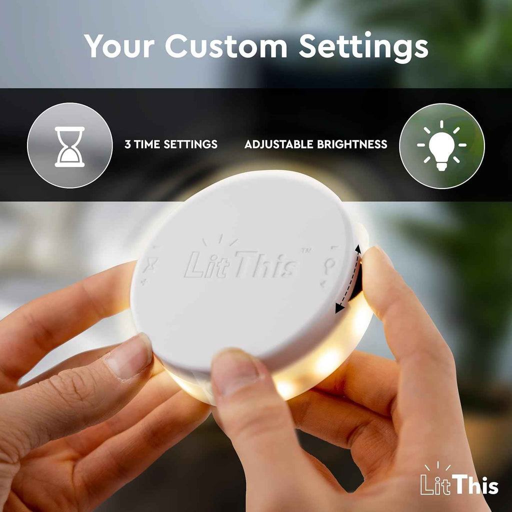 LitThis Under Bed Lights Motion Sensor Patented 360° Motion Activated Night Light for Under Bed Light. – No Installation, Easily positioned, dimmable, auto on/Off.