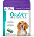 oravet dental chews for medium dogs 25-50 lbs purple pouch 30 count