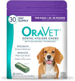 oravet dental chews for medium dogs 25-50 lbs purple pouch 30 count