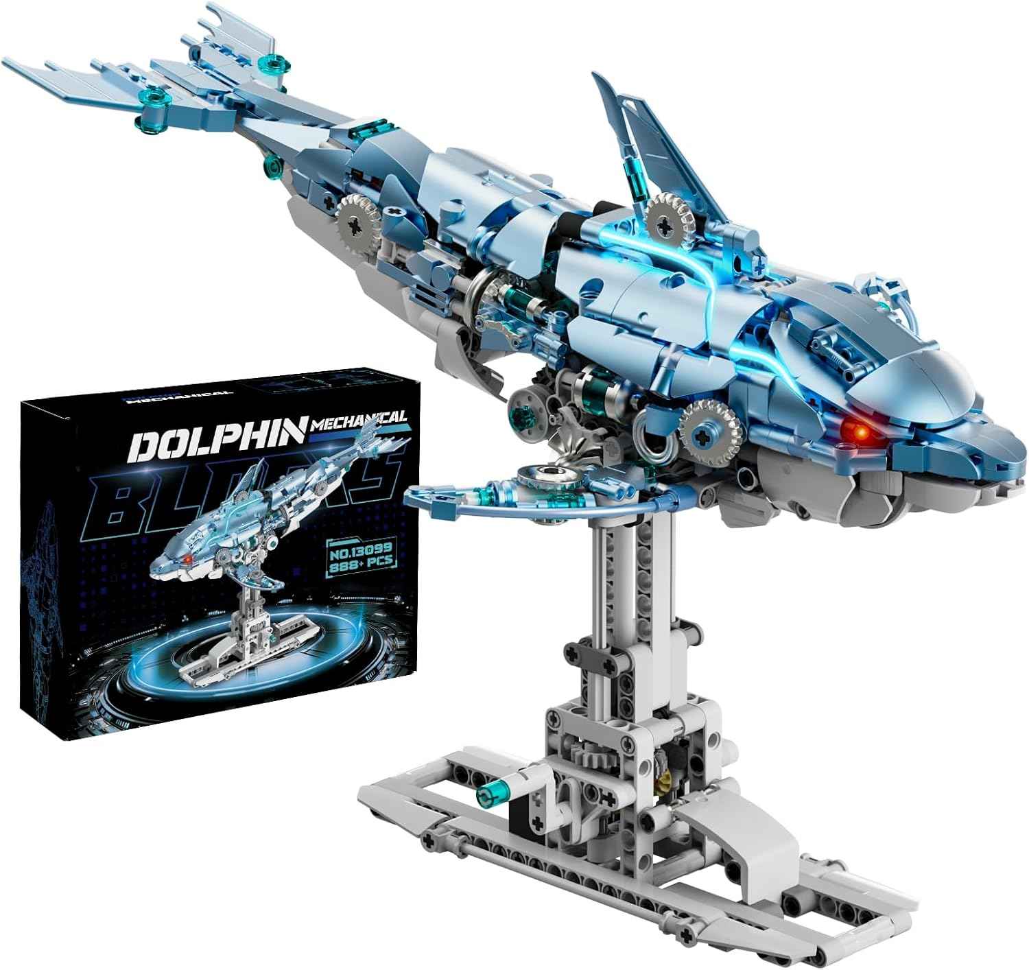 myth-qholve-mechanical-blue-dolphin-building-blocks-hand-operated-motion-gear-design