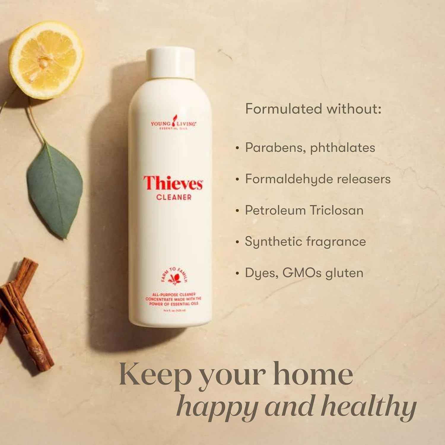 Thieves Household Cleaner | Plant-Based Multi-Surface Solution Infused with Essential Oils for Floors, Carpets, Glass, Counters, Appliances