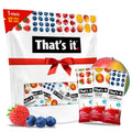 That's it. Variety Pack 100% Natural Real Fruit Bars, High Fiber Vegan Gluten Free Healthy Snacks for Adults & Paleo Children, Non GMO, No Added Sugar