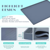 URMONA Waterproof Silicone Under Sink Mat 31'' x 22'' Shelf Liner for Kitchen and Bathroom, Cabinet and Counter Protector, Storage and Organizers, Litter Mat, Pet Cat PLppy Essentials(Dark Grey)