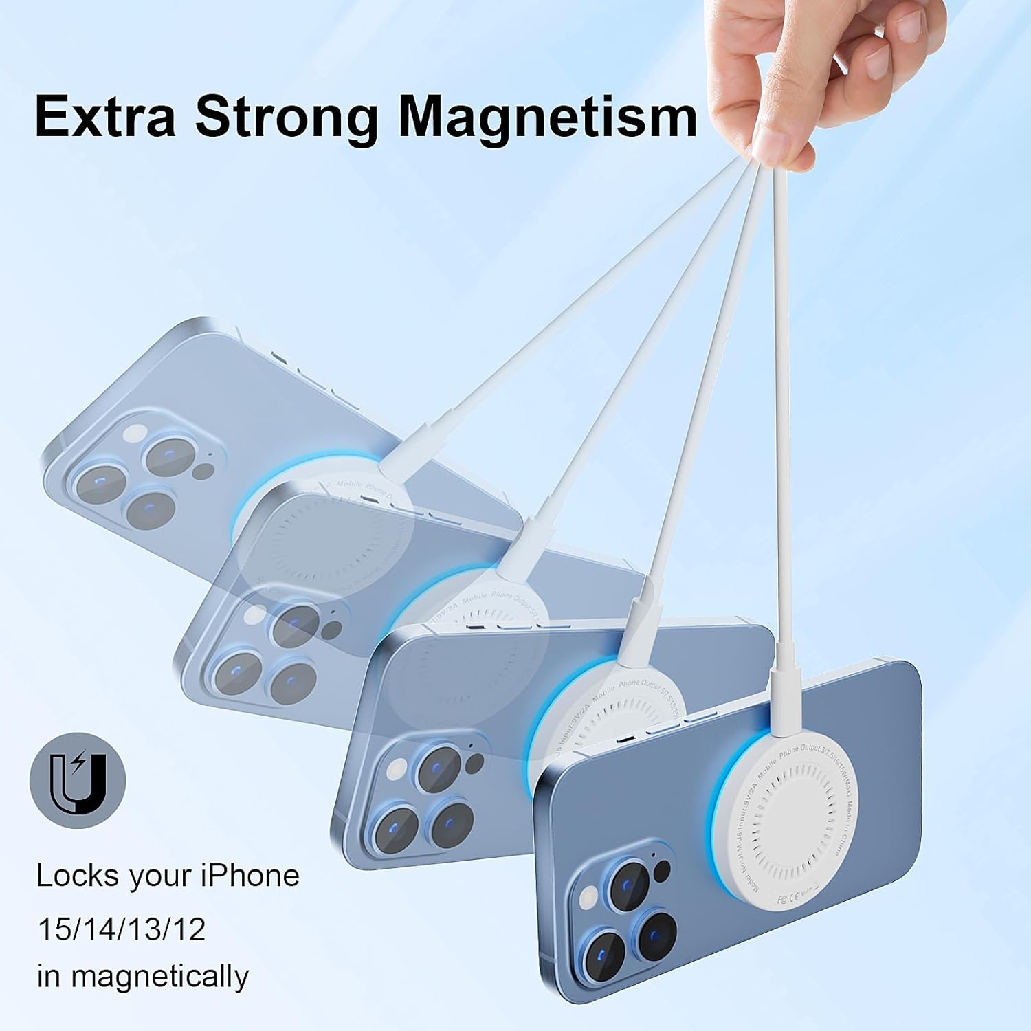 MagSafe Charger 2 Pack 15W Magnetic Wireless Charger Fast Charging Pad Compatible with iPhone 17/16/15/14/13/12 Series & AirPods 3/2/Pro Magnetic MagSafe Charging Pad with Dual Ports - ShopUS