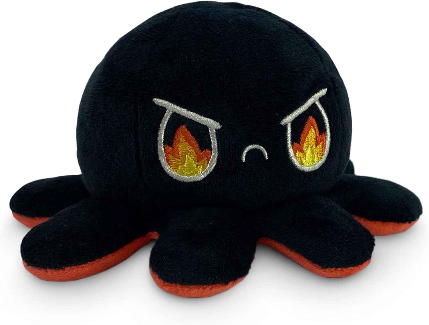 TeeTurtle Reversible Octopus Plushie - 4-Inch Pink + Aqua Two-Sided Flip Plush Toy with Embroidered Details - Cute Mini Collectible Plush for Kids, Teens, and Adults
