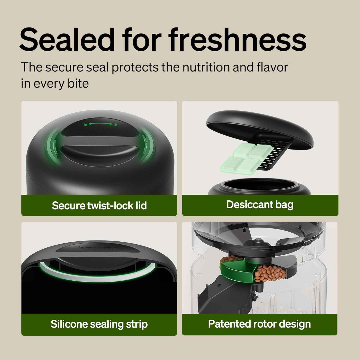 petlibro granary black 5g wifi automatic dog food dispenser with app control, up to 10 meals per day
