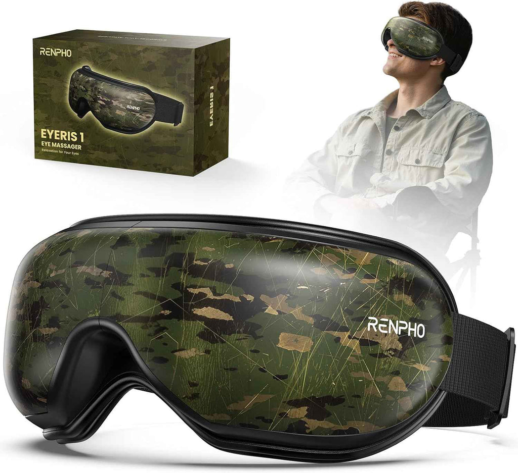 RENPHO Eye Massager with Heat, Valentines Day Gifts for Her Him Birthday Gifts for Women Mom, FSA Eligible HSA Eye Mask for Migraine,Sleep Mask for Dry Eyes Relax, Reduce Strain for Men Dad Eyeris 1