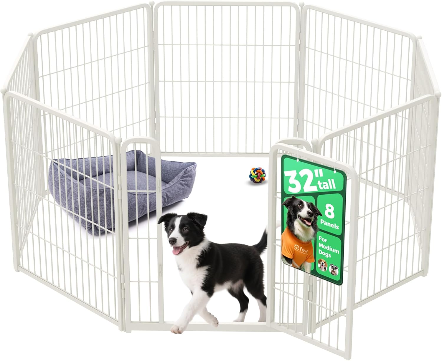 fxw homeplus unleashed 24 inch 6 panels dog pen black patented