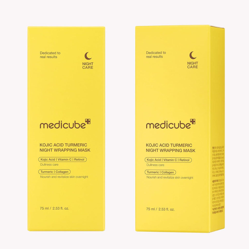 medicube Wrapping Mask Kojic Acid and Turmeric Overnight Peel Off Facial Mask, 2.53 fl.oz, Korean Skin Care