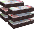 Budding Joy 90L Under Bed Storage Containers, Closet Organizers and Storage Bins, Foldable Underbed Storage Bags for Wrapping Paper, Blanket, Clothing, Comforter, Sweaters, Pillows, Linen Sheets, Grey