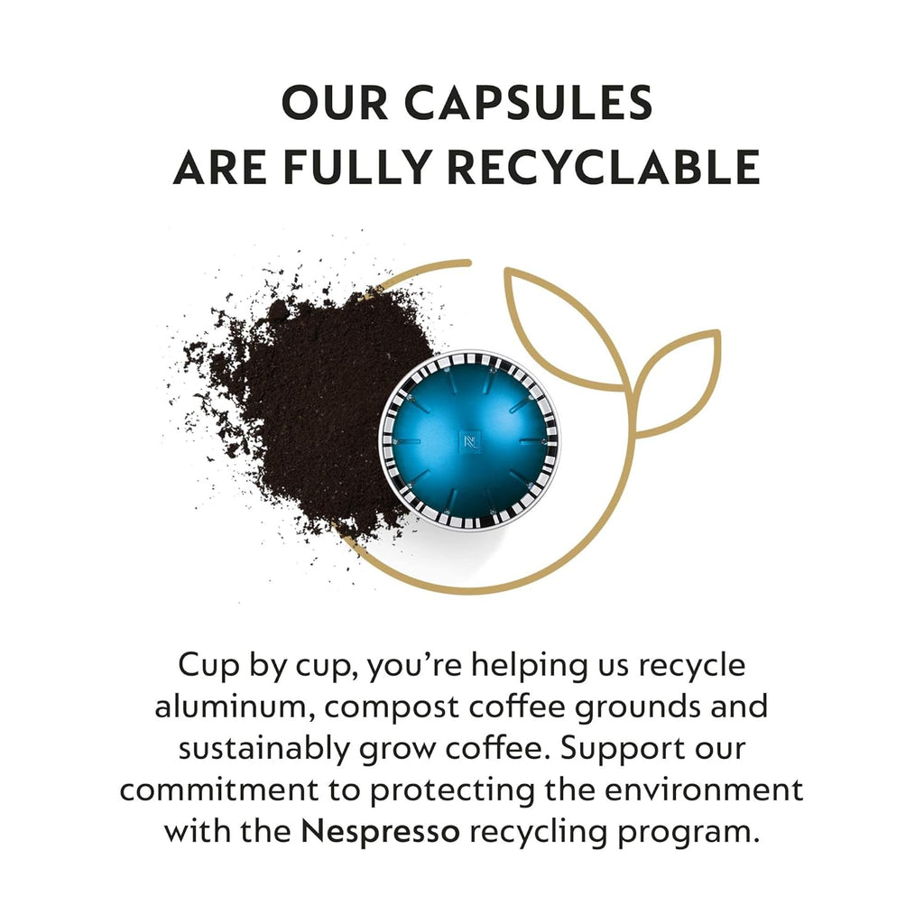 nespresso vertuo variety pack assortment, 30 count, medium and dark roast coffee pods, 7.8 oz serving