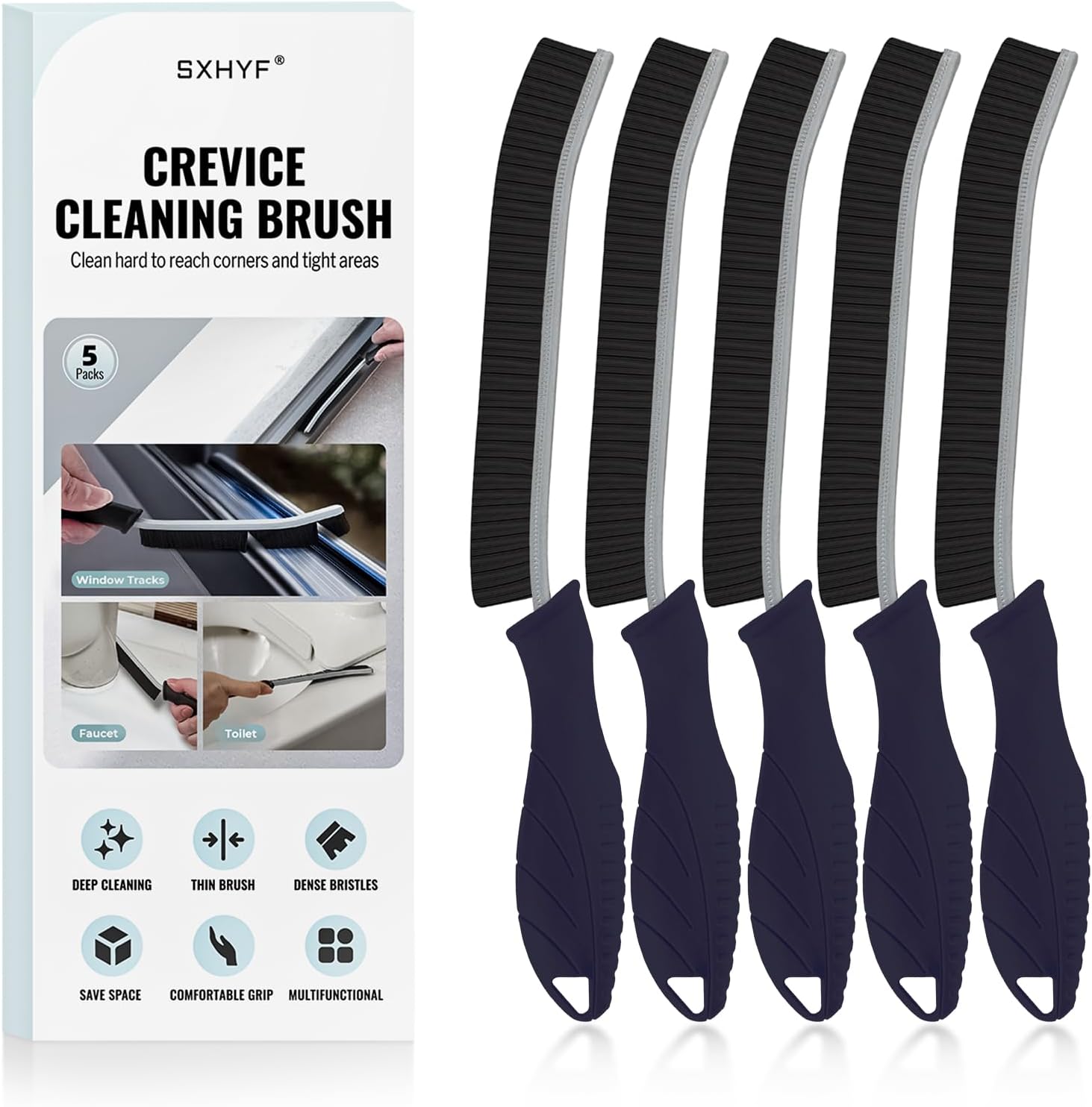 sxhyf crevice cleaning brush hard bristle grout scrub brush for bathroom kitchen household cleaning