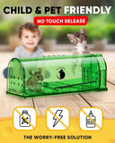 Motel Mouse Humane No Kill Live Catch and Release Mouse Traps, Reusable with Cleaning Brush - 4 Pack