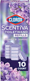 Clorox Scentiva ToiletWand Refills, Lavender and Jasmine, 10 Count, Toilet Brush and Cleaner