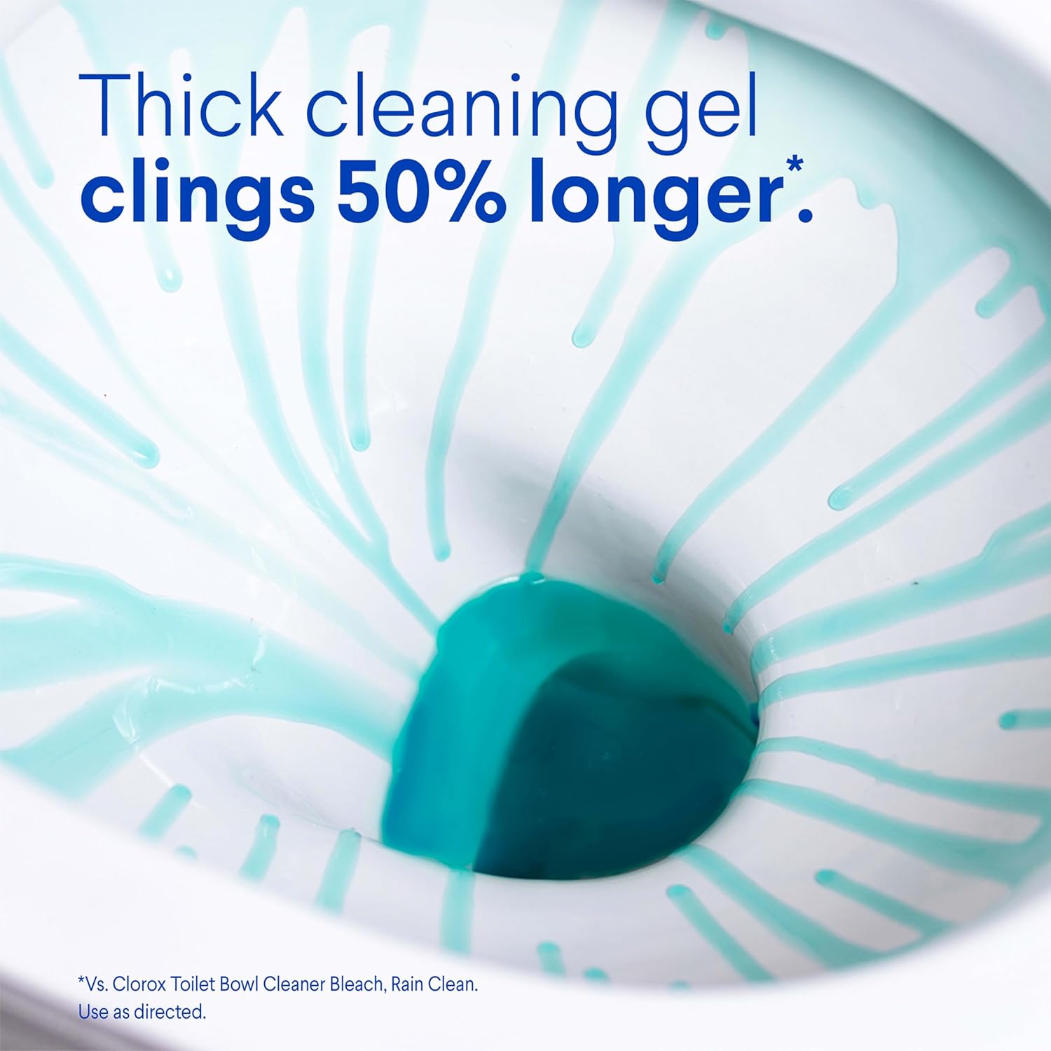 Clorox Toilet Bowl Cleaner Clinging Bleach Gel with Ocean Mist Scent - 6 inches x 6 inches - 1 pound - Bleach Gel