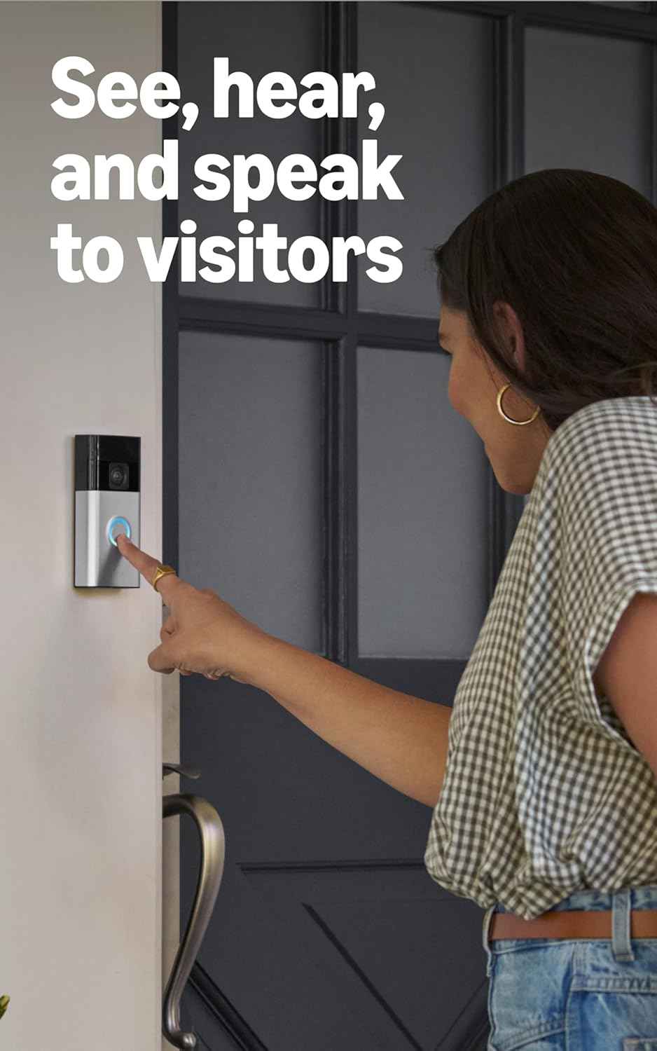 Ring Battery Doorbell (Venetian Bronze, 2nd Gen) - Home Security with Head-to-Toe Video and Motion Detection